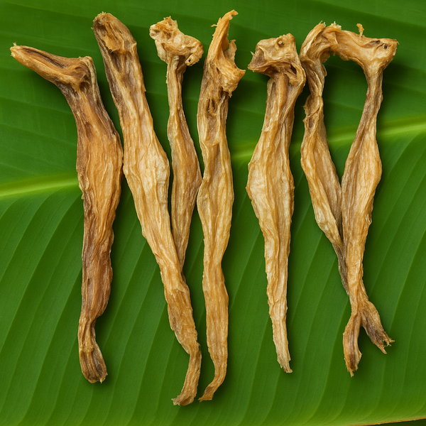 Generated dried fish product image on banana leaf
