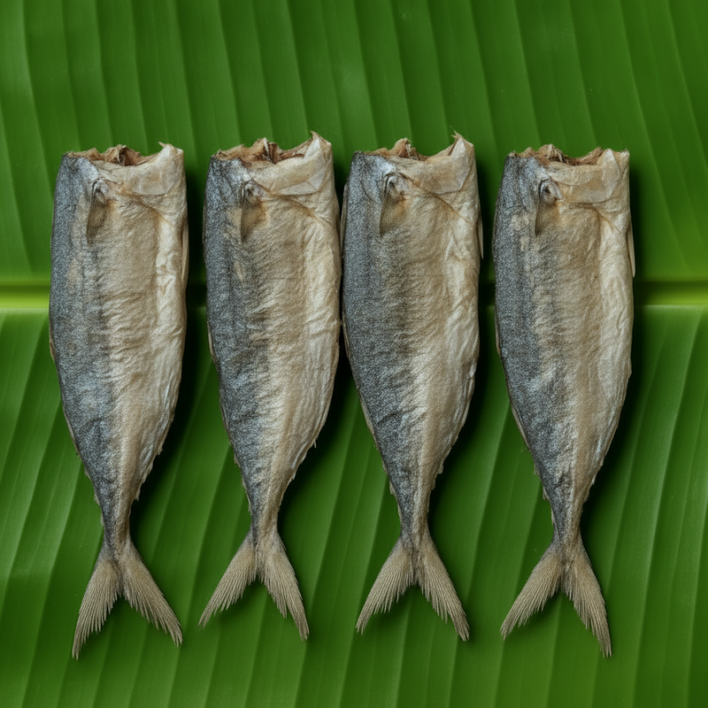 Headless Indian Mackerel on Banana Leaf
