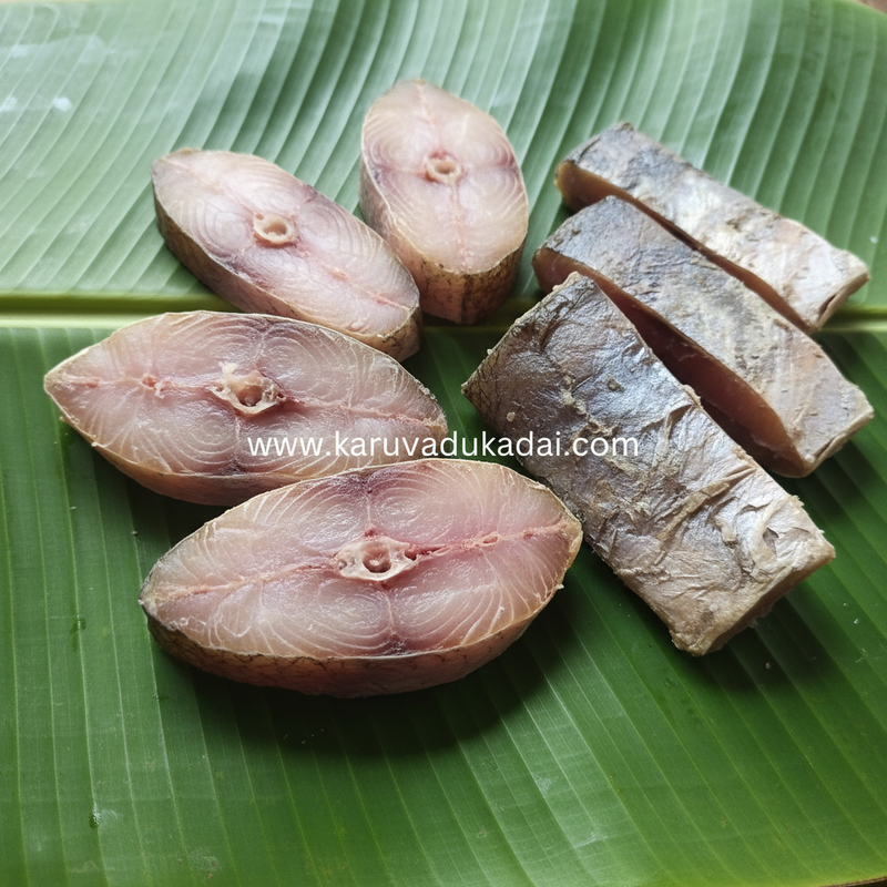 King Fish Dry Fish on Banana Leaf