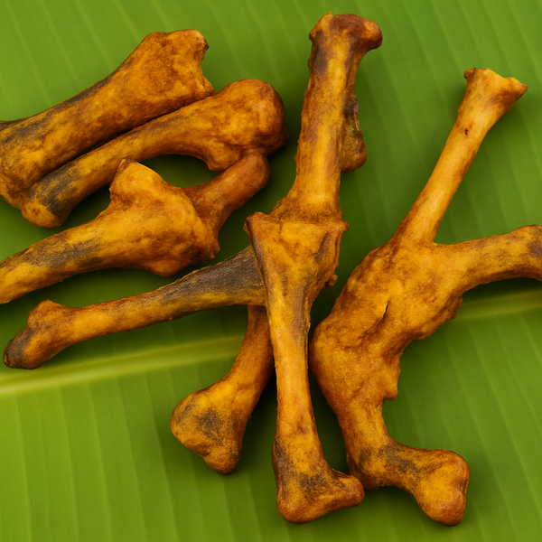 Professional product image with yellowish shade on banana leaf